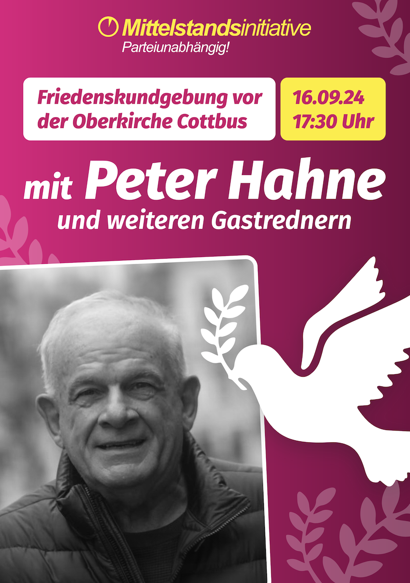 Friedenskundgebung mit Gastredner Peter Hahne